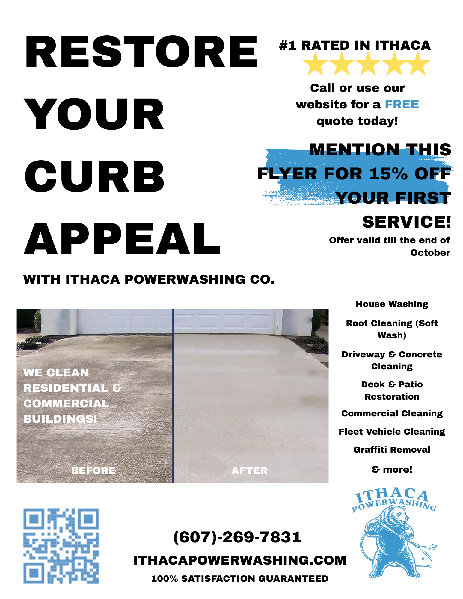 Ithaca Powerwashing — Flyer